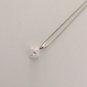 Cubic zicornia necklace silver-express